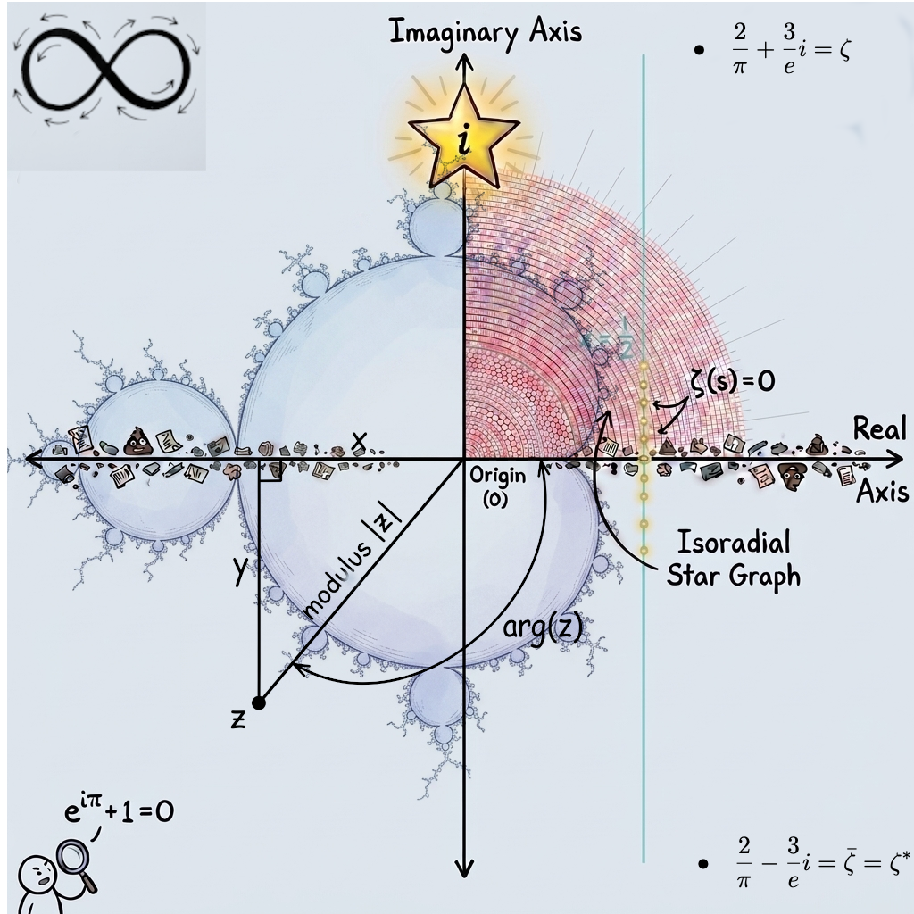Complex plane cartoon diagram